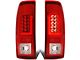 L-Bar LED Tail Lights; Chrome Housing; Red Lens (11-16 F-350 Super Duty)