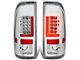 Red L-Bar LED Tail Lights; Chrome Housing; Clear Lens (11-16 F-350 Super Duty)