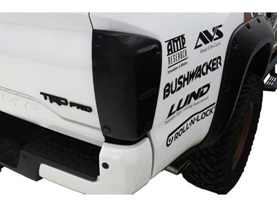 Tail Shades Tail Light Covers; Smoked (17-22 F-350 Super Duty w/ Factory Halogen Non-BLIS Tail Lights)