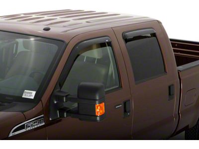 Ventvisor Window Deflectors; Front and Rear; Dark Smoke (11-16 F-350 Super Duty SuperCab)