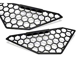 Fab Fours Vengeance Front Bumper Side Light Mesh Insert; Matte Black (15-20 Colorado)