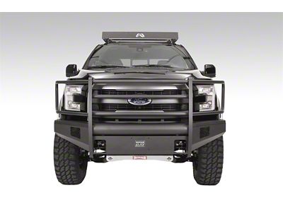 Fab Fours Black Steel Elite Front Bumper with Full Guard; Matte Black (09-14 F-150, Excluding Raptor)