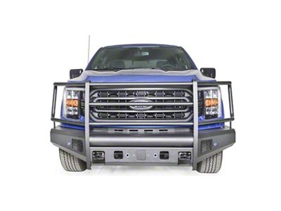 Fab Fours Black Steel Elite Front Bumper with Full Guard; Matte Black (21-23 F-150, Excluding Raptor)