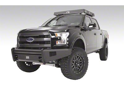 Fab Fours Black Steel Elite Front Bumper with No Guard; Matte Black (15-17 F-150, Excluding Raptor)
