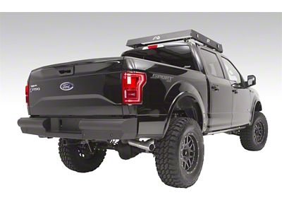 Fab Fours Black Steel Elite Rear Bumper; Matte Black (09-14 F-150)