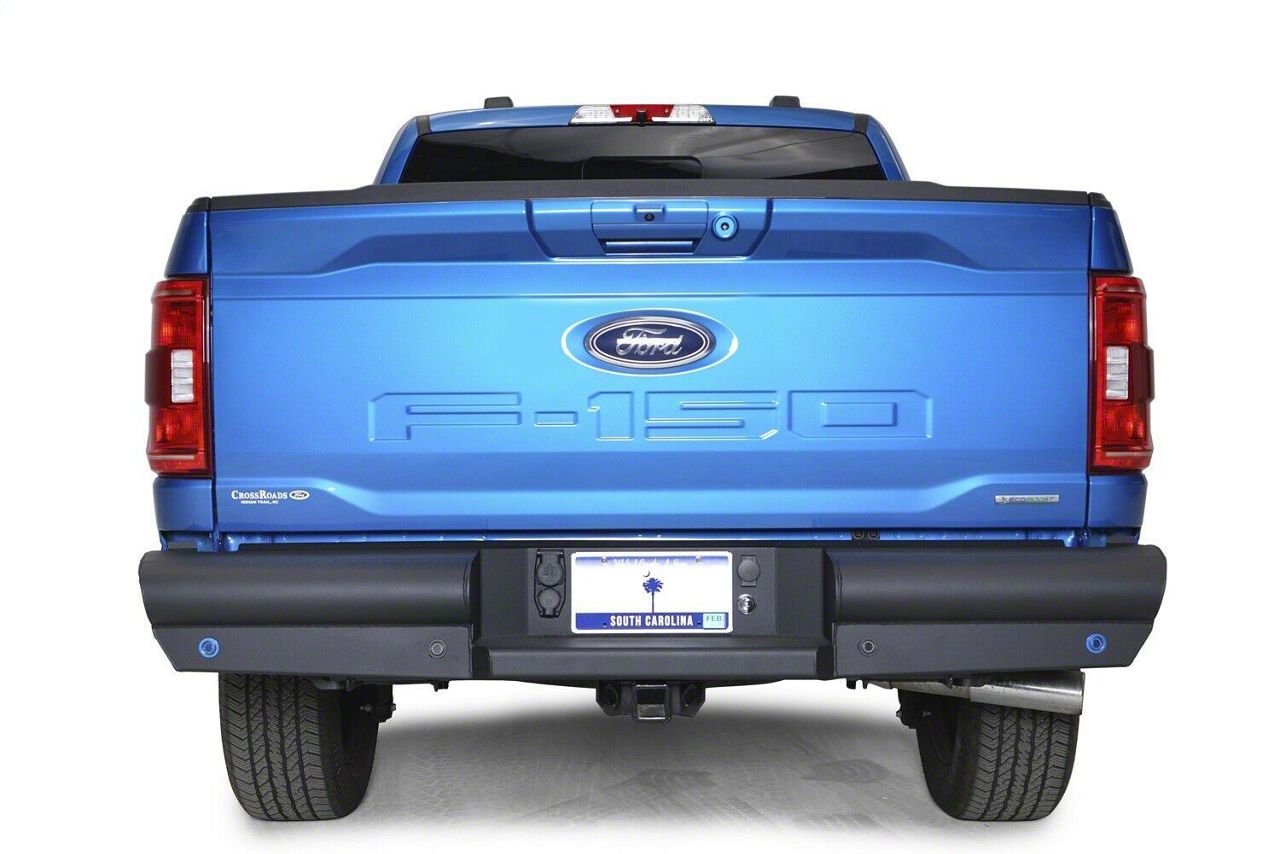 Fab Fours Black Steel Elite Rear Bumper; Matte Black (21-24 F-150, Excluding Raptor & Tremor)