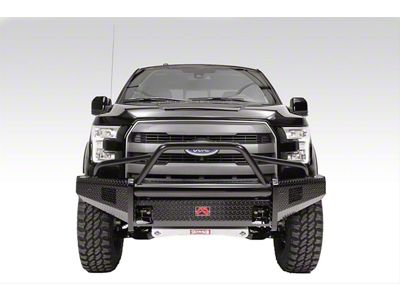Fab Fours Black Steel Front Bumper with Pre-Runner Guard; Matte Black (15-17 F-150, Excluding Raptor)