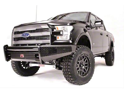 Fab Fours Black Steel Ranch Front Bumper with No Guard; Matte Black (09-14 F-150, Excluding Raptor)