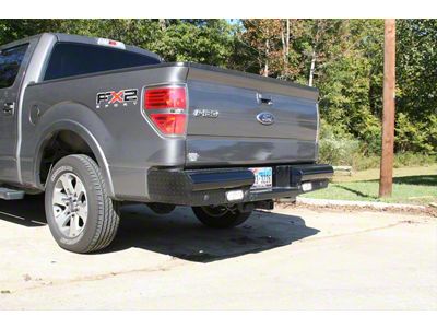 Fab Fours Black Steel Rear Bumper; Matte Black (09-14 F-150)