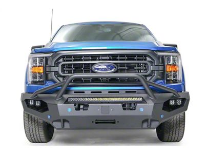 Fab Fours Matrix Front Bumper with Pre-Runner Guard; Bare Steel (21-23 F-150, Excluding Raptor)