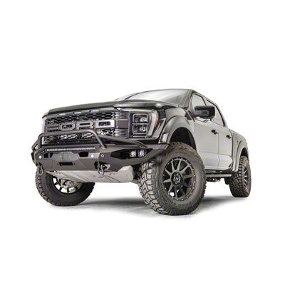 Fab Fours Matrix Front Bumper with Pre-Runner Guard; Bare Steel (21-23 F-150 Raptor)