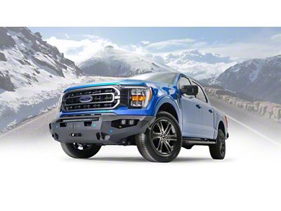 Fab Fours Matrix Winch Front Bumper with Full Guard; Matte Black (21-23 F-150, Excluding Raptor)