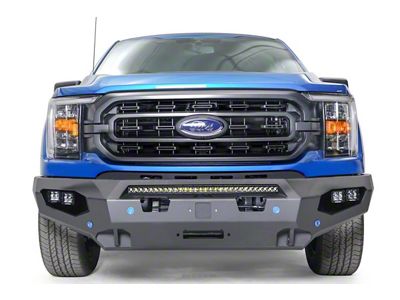 Fab Fours Matrix Winch Front Bumper with No Guard; Bare Steel (21-23 F-150, Excluding Raptor)