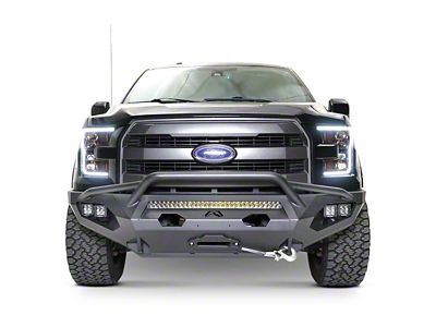 Fab Fours Matrix Winch Front Bumper with Pre-Runner Guard; Bare Steel (15-17 F-150, Excluding Raptor)