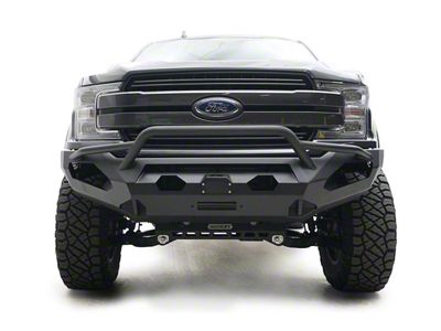 Fab Fours Matrix Winch Front Bumper with Pre-Runner Guard; Bare Steel (18-20 F-150, Excluding Raptor)