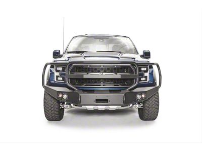 Fab Fours Premium Winch Front Bumper with Full Guard; Matte Black (17-20 F-150 Raptor)