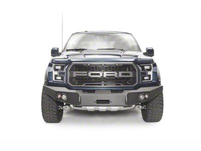 Fab Fours Premium Winch Front Bumper with No Guard; Matte Black (17-20 F-150 Raptor)