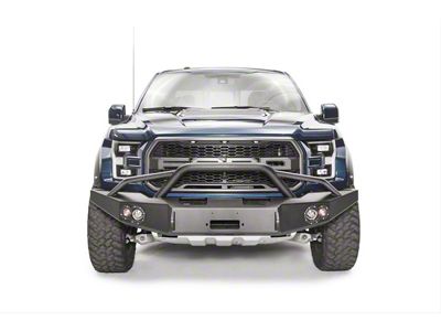 Fab Fours Premium Winch Front Bumper with Pre-Runner Guard; Bare Steel (17-20 F-150 Raptor)