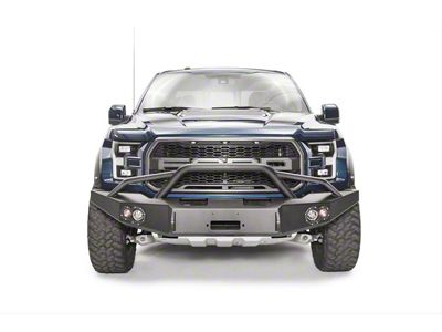 Fab Fours Premium Winch Front Bumper with Pre-Runner Guard; Matte Black (17-20 F-150 Raptor)