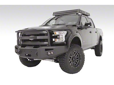 Fab Fours Premium Winch Front Bumper with Full Guard; Bare Steel (15-20 F-150, Excluding Raptor)