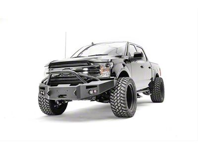 Fab Fours Premium Winch Front Bumper with Pre-Runner Guard; Matte Black (18-20 F-150, Excluding Raptor)