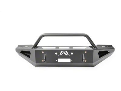 Fab Fours Red Steel Front Bumper with Pre-Runner Guard; Matte Black (18-20 F-150, Excluding Raptor)