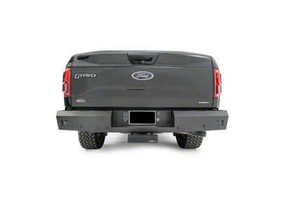 Fab Fours Red Steel Rear Bumper; Matte Black (15-20 F-150)