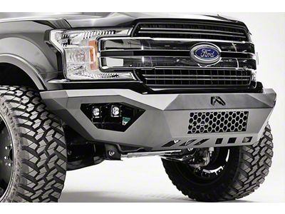 Fab Fours Vengeance Front Bumper Center Light Box Insert; Matte Black (18-20 F-150, Excluding Raptor)