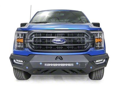 Fab Fours Vengeance Front Bumper with No Guard; Matte Black (21-23 F-150, Excluding Raptor)