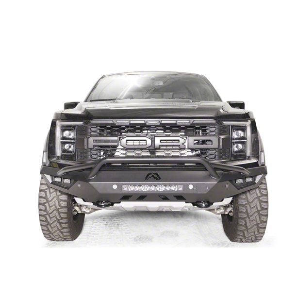 Fab Fours Vengeance Front Bumper with Pre-Runner Guard; Bare Steel (21-23 F-150 Raptor)