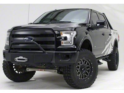 Fab Fours Full Guard Winch Mount; Matte Black (15-17 F-150, Excluding Raptor)