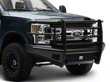Fab Fours Black Steel Elite Front Bumper with Full Guard; Matte Black (17-22 F-250 Super Duty)