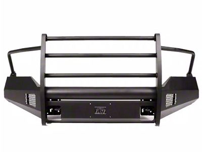 Fab Fours Black Steel Elite Front Bumper with Full Guard; Matte Black (23-24 F-250 Super Duty)