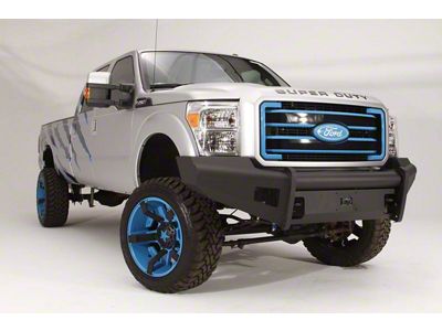 Fab Fours Black Steel Elite Front Bumper with No Guard; Matte Black (11-16 F-250 Super Duty)