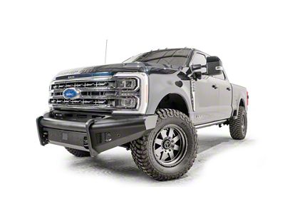 Fab Fours Black Steel Elite Front Bumper with No Guard; Matte Black (23-24 F-250 Super Duty)