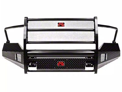 Fab Fours Black Steel Front Bumper with Full Guard; Matte Black (23-24 F-250 Super Duty)