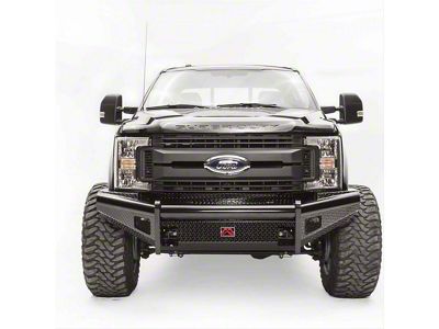 Fab Fours Black Steel Ranch Front Bumper with No Guard; Matte Black (17-22 F-250 Super Duty)