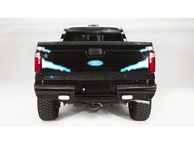 Fab Fours Black Steel Rear Bumper; Matte Black (11-16 F-250 Super Duty)