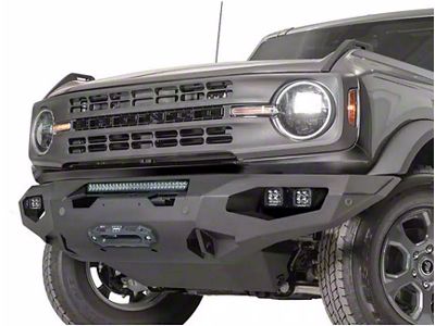 Fab Fours Matrix Front Bumper with No Guard; Matte Black (23-24 F-250 Super Duty)