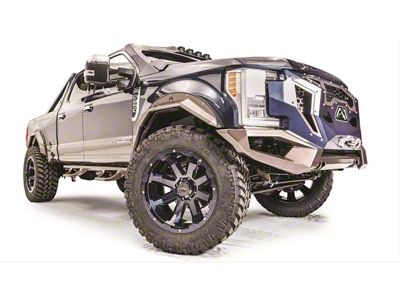 Fab Fours Open Fender Flares; Bare Steel (17-19 F-250 Super Duty)