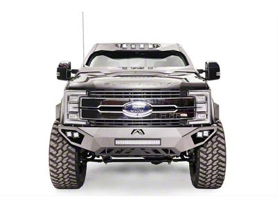 Fab Fours Open Fender Front Bumper with No Guard; Bare Steel (17-22 F-250 Super Duty)