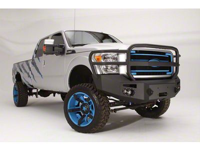 Fab Fours Premium Heavy Duty Winch Front Bumper with Full Guard; Bare Steel (11-16 F-250 Super Duty)