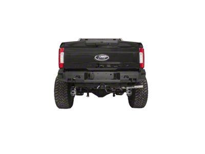 Fab Fours Premium Rear Bumper; Pre-Drilled for Backup Sensors; Bare Steel (17-22 F-250 Super Duty)