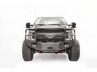 Fab Fours Premium Winch Front Bumper with Full Guard; Matte Black (17-22 F-250 Super Duty)