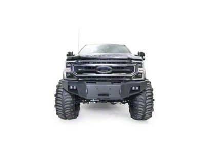 Fab Fours Premium Winch Front Bumper with No Guard; Matte Black (17-22 F-250 Super Duty)