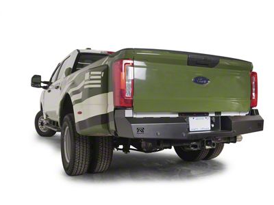 Fab Fours Red Steel Rear Bumper; Matte Black (23-25 F-250 Super Duty)