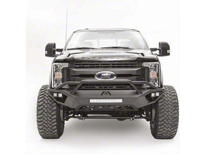 Fab Fours Vengeance Front Bumper with Pre-Runner Guard; Bare Steel (17-22 F-250 Super Duty)