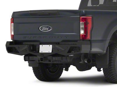 Fab Fours Vengeance Rear Bumper; Matte Black (17-22 F-250 Super Duty)