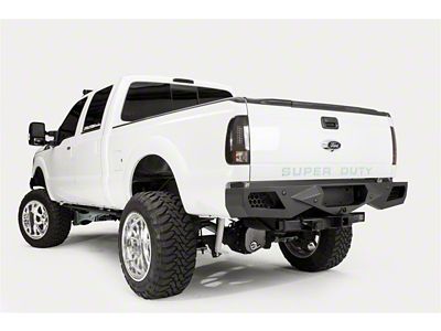 Fab Fours Vengeance Rear Bumper; Pre-Drilled for Backup Sensors; Bare Steel (11-16 F-250 Super Duty)