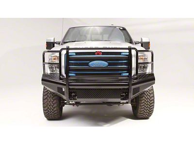 Fab Fours Black Steel Ranch Front Bumper with Full Guard; Matte Black (11-16 F-350 Super Duty)